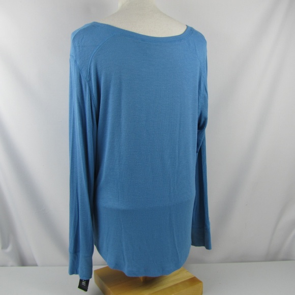 INC Blue Ribbed Knit Top L/S Choose Plus Sz 1X - Picture 4 of 6